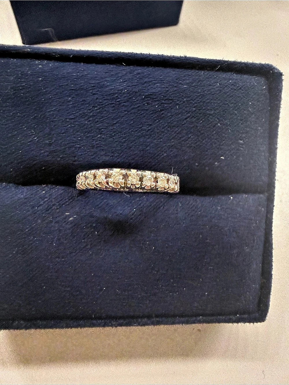 14kt gold half-eternity diamond ring